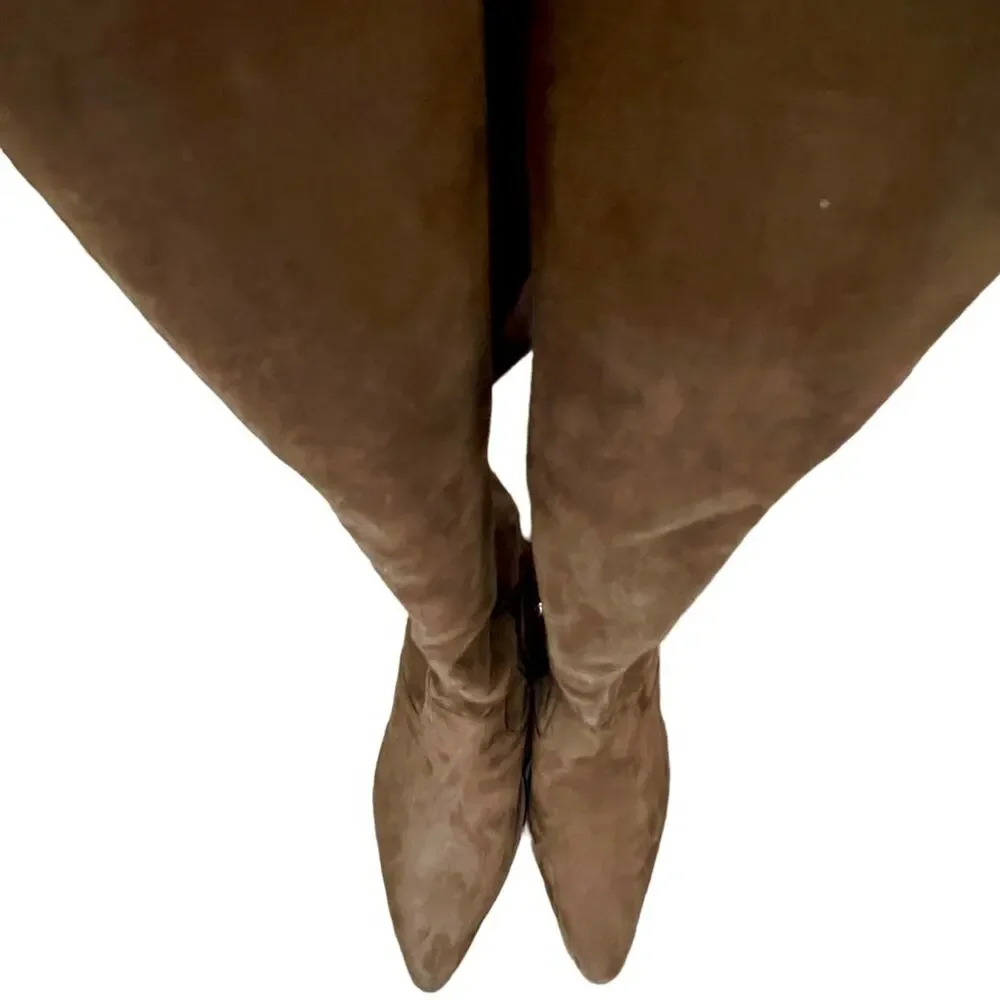 NWOT Women’s Marc Fisher Gwyneth Over the Knee Brown Boots Sz 9